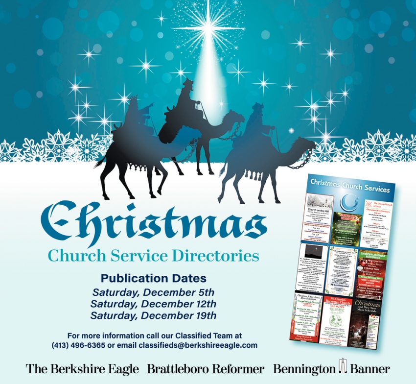 Christmas Church Services, The Berkshire Eagle, Pittsfield, MA