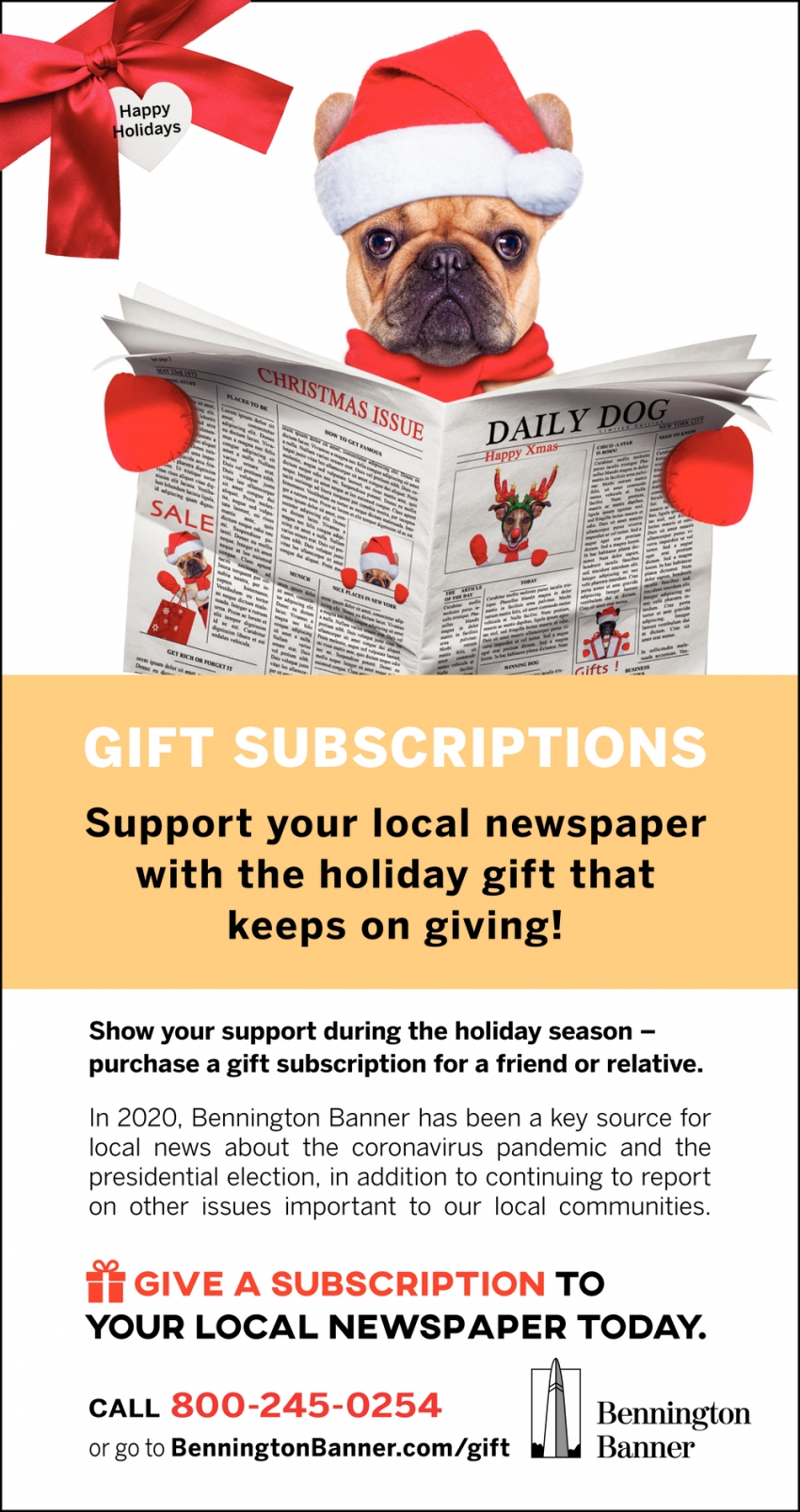 Gift Subscriptions The Bennington Banner Bennington VT